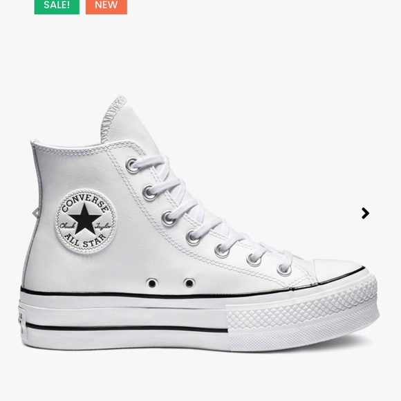 Converse Platform High Tops White Leather W11 - Picture 1 of 4